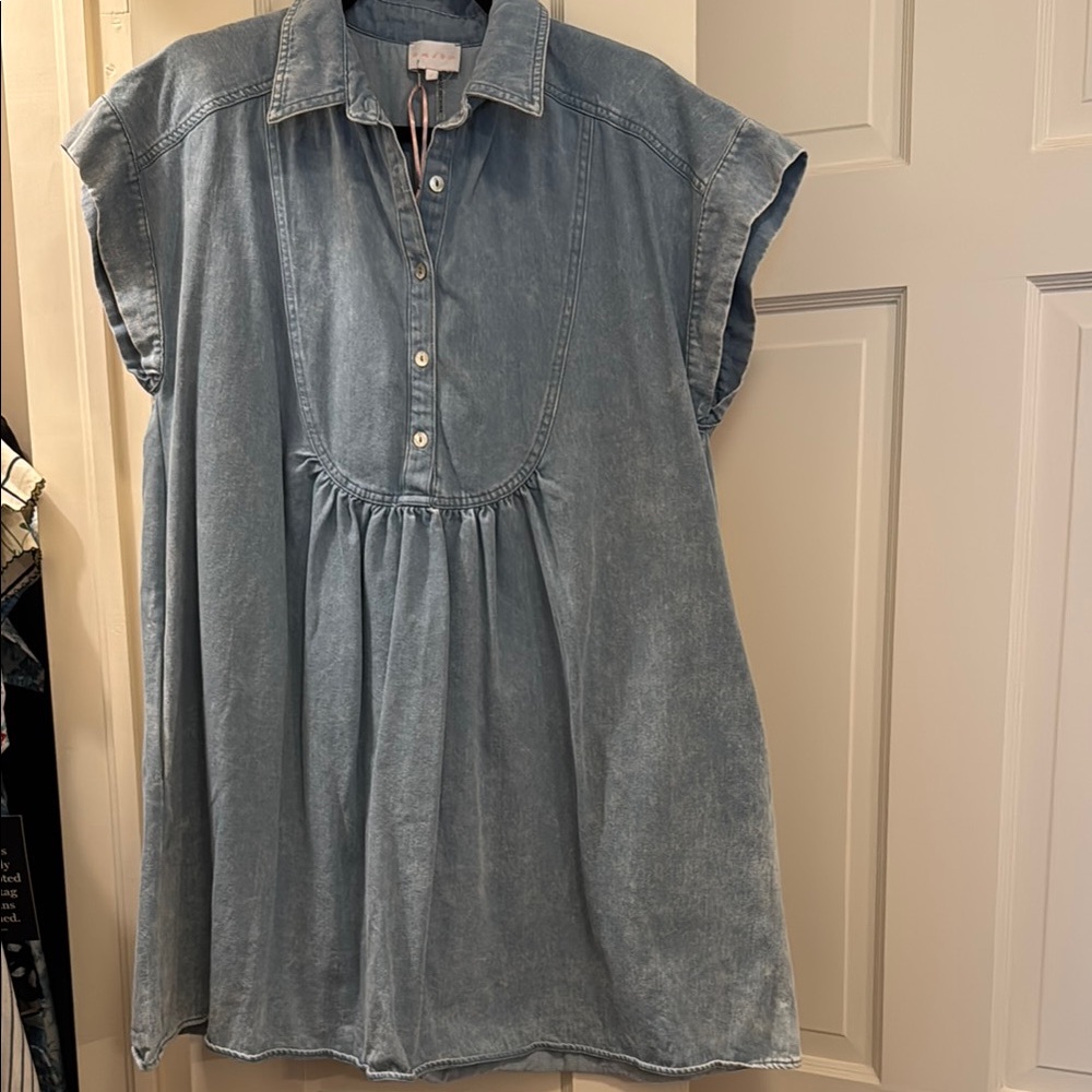 Entro Blue Denim Tunic Dress